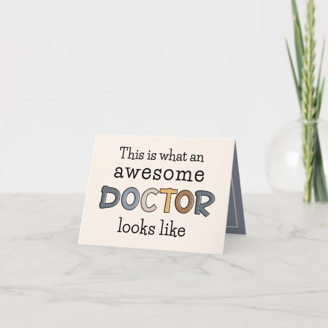 Funny Doctor Awesome Doctor Appreciation Thank You Card (Front)