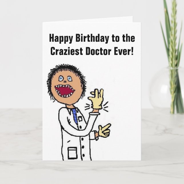 Funny Doctor Cartoon Card (Front)