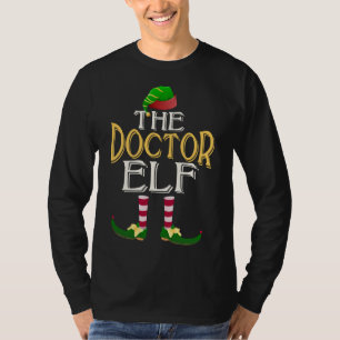 Funny Doctor Elf Hat Family Group Christmas Party  T-Shirt
