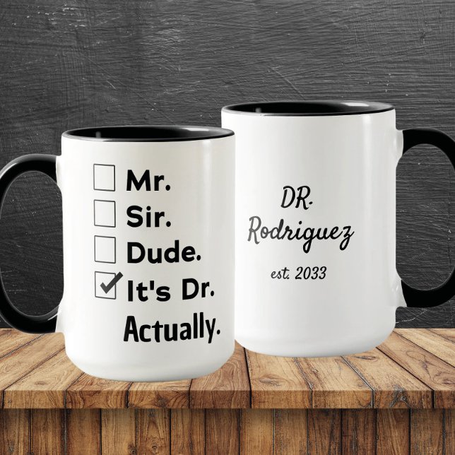 Funny Doctor Gift – It's Dr Actually Custom Name Mug (Creator Uploaded)
