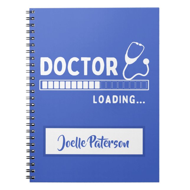 Funny Doctor Loading Bar Medical Future Doctor Notebook (Front)