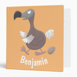 Funny dodo bird cartoon illustration binder