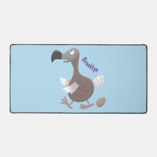 Funny dodo bird cartoon illustration desk mat