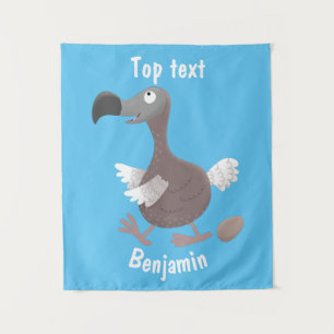 Funny dodo bird cartoon illustration  tapestry