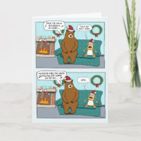 Funny Dog and Caroling Bear Christmas