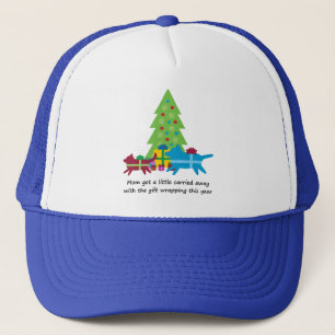 Funny Dog and Cat Christmas Presents Trucker Hat