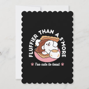 Funny Dog and S’more Design – Kawaii Pet Lover Pun Thank You Card