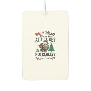 Funny Dog Attitude Christmas Vector Design_1 Air Freshener