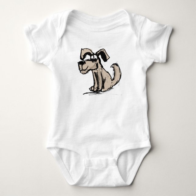 Funny Dog Baby Bodysuit (Front)