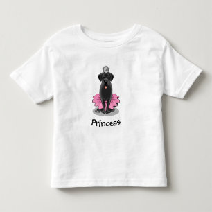 Funny Dog Ballet Princess Black Lab Retriever Toddler T-shirt