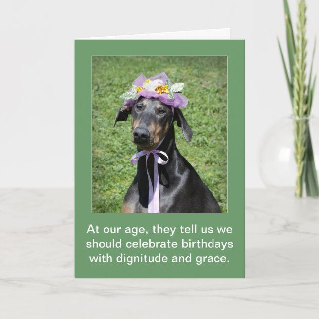 Funny dog Birthday Card (Front)