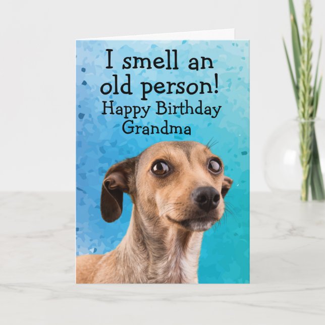 Funny dog birthday card (Front)