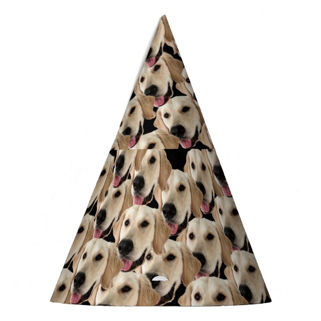 Funny Dog Birthday Party Custom Face Photo / Head Hat (Left)