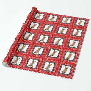 Funny Dog Bone Frame with Photo of Your Pet! Wrapping Paper