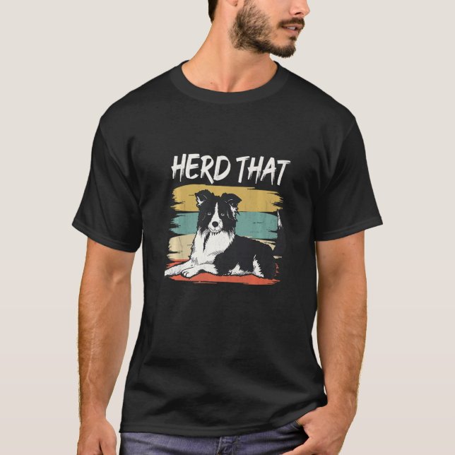 Funny Dog border collie tshirt Premium_2 (Devant)