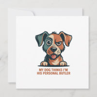 Funny Dog Butler Quote Illustration