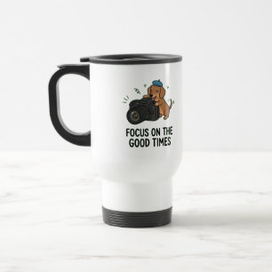 Funny Dog Camera Lover Travel Enthusiast Cartoon Mug