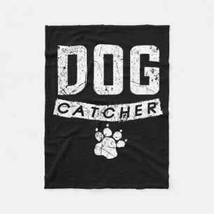 Funny Dog Catcher Costume Halloween Dog Catcher Fleece Blanket