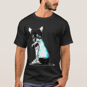 Funny Dog Chihuahua I Love Mom Tattoo Mother Day T-Shirt