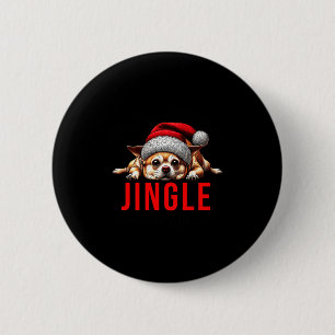 Funny Dog Christmas Chihuahua Premium Tri-blend  2 Inch Round Button
