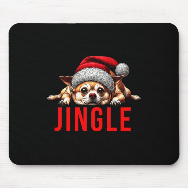 Funny Dog Christmas Chihuahua Premium Tri-blend  Mouse Pad (Front)