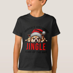 Funny Dog Christmas Chihuahua Premium Tri-blend  T-Shirt