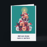 Funny DOG Christmas Tree - Trainer Groomer Walker Card<br><div class="desc">Add your own text to personalize this adorable Christmas tree made up of cute dog graphics. Perfect for a dog lover,  vets,  those involved with dog rehoming,  rescue,  adoption,  fostering,  walking,  training,  grooming.</div>