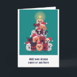 Funny DOG Christmas Tree - Trainer Groomer Walker Card<br><div class="desc">Add your own text to personalize this adorable Christmas tree made up of cute dog graphics. Perfect for a dog lover,  vets,  those involved with dog rehoming,  rescue,  adoption,  fostering,  walking,  training,  grooming.</div>