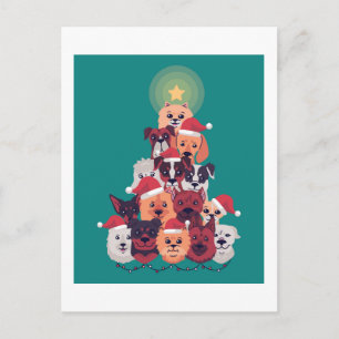 Funny DOG Christmas Tree - Trainer Groomer Walker Postcard