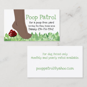 Funny Dog Clean Up Business Card