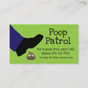 Funny Dog Clean Up Carte de visite
