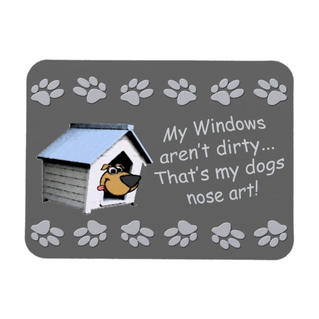 Funny Dog Comic - Nose Art Magnet (Horizontal)