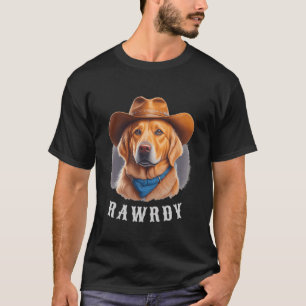 Funny Dog Cowboy Hat Western Sarcasm Country Style T-Shirt