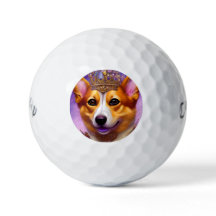 Funny Dog Custom Callaway Golf Balls | Corgi Queen