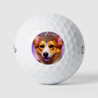 Funny Dog Custom Callaway Golf Balls | Corgi Queen
