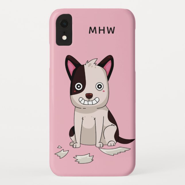 Funny Dog custom monogram & colour phone cases (Back)