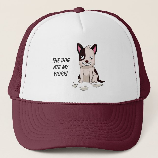 Funny Dog custom text hats (Front)