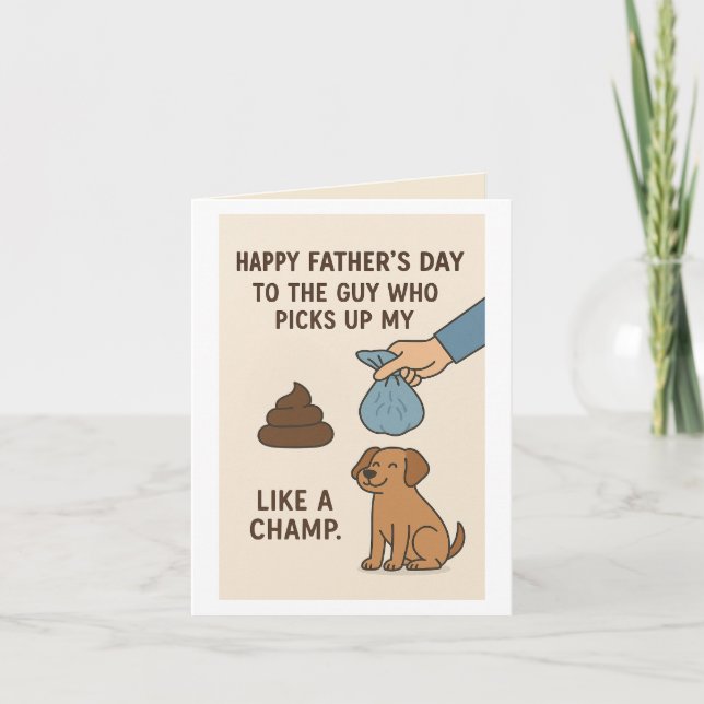 Funny Dog Dad Father’s Day Holiday Card (Front)