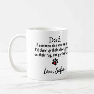 Funny Dog Dad -Father's Day Pet Photo Coffee  Mug