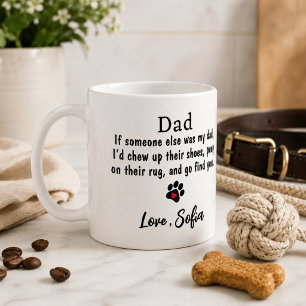 Funny Dog Dad -Father's Day Pet Photo Coffee Mug