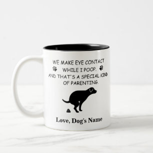 Funny Dog Dad Photo Thanks For Picking Up My Poop Two-Tone Coffee Mug