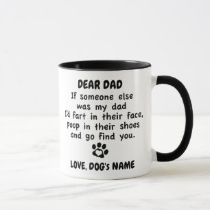 Funny  Dog Dad with Custom Name and Photo Mug