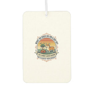 Funny Dog Day Off Vintage Engraving Quote Shirt_1 Air Freshener