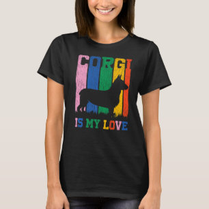 Funny dog design quote corgi is my love Premium T-Shirt