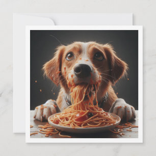 Funny Dog Dinner invitation, Dog Birthday  Invitation