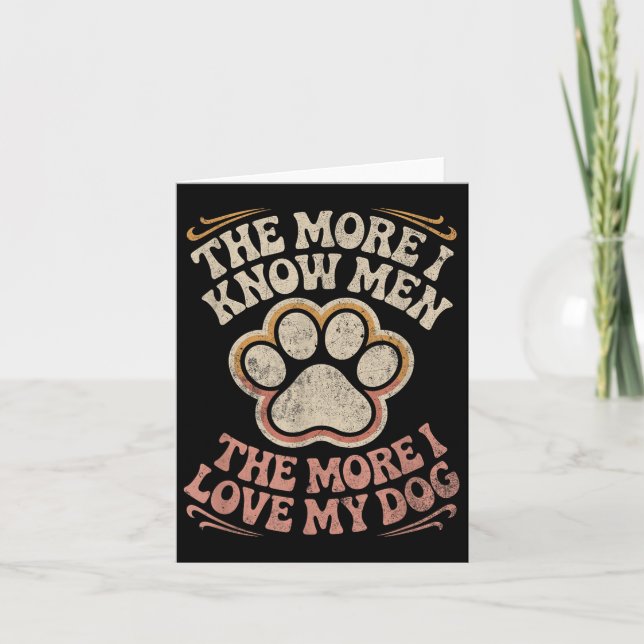 Funny Dog Dog Quote  Card (Front)