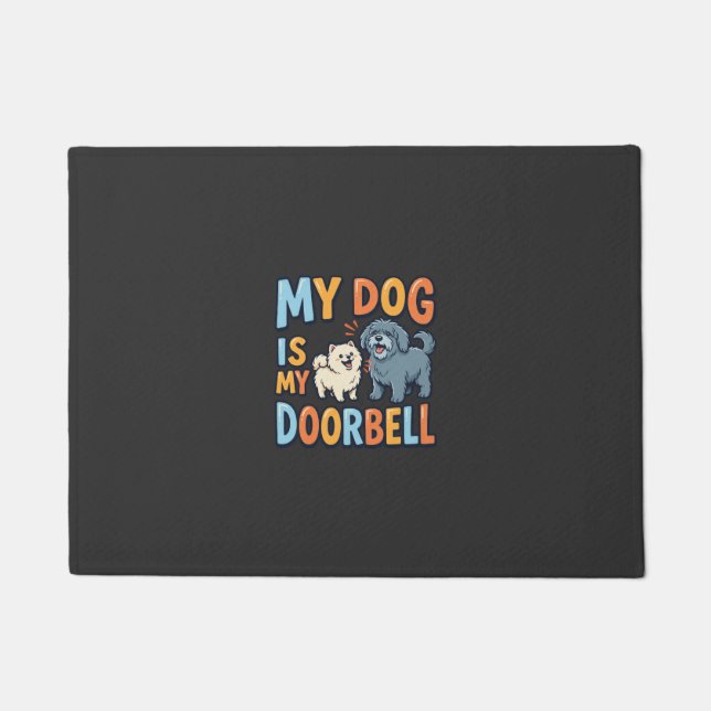 Funny Dog Doorbell Pet Lover Doormat (Front)