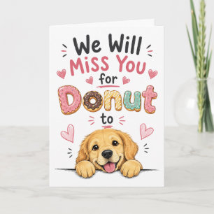 Funny Dog Doughnut Farewell Coworker Retirement gi Card
