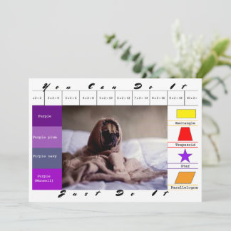 Funny dog educative game invitation