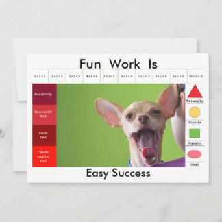 Funny dog educative game invitation
